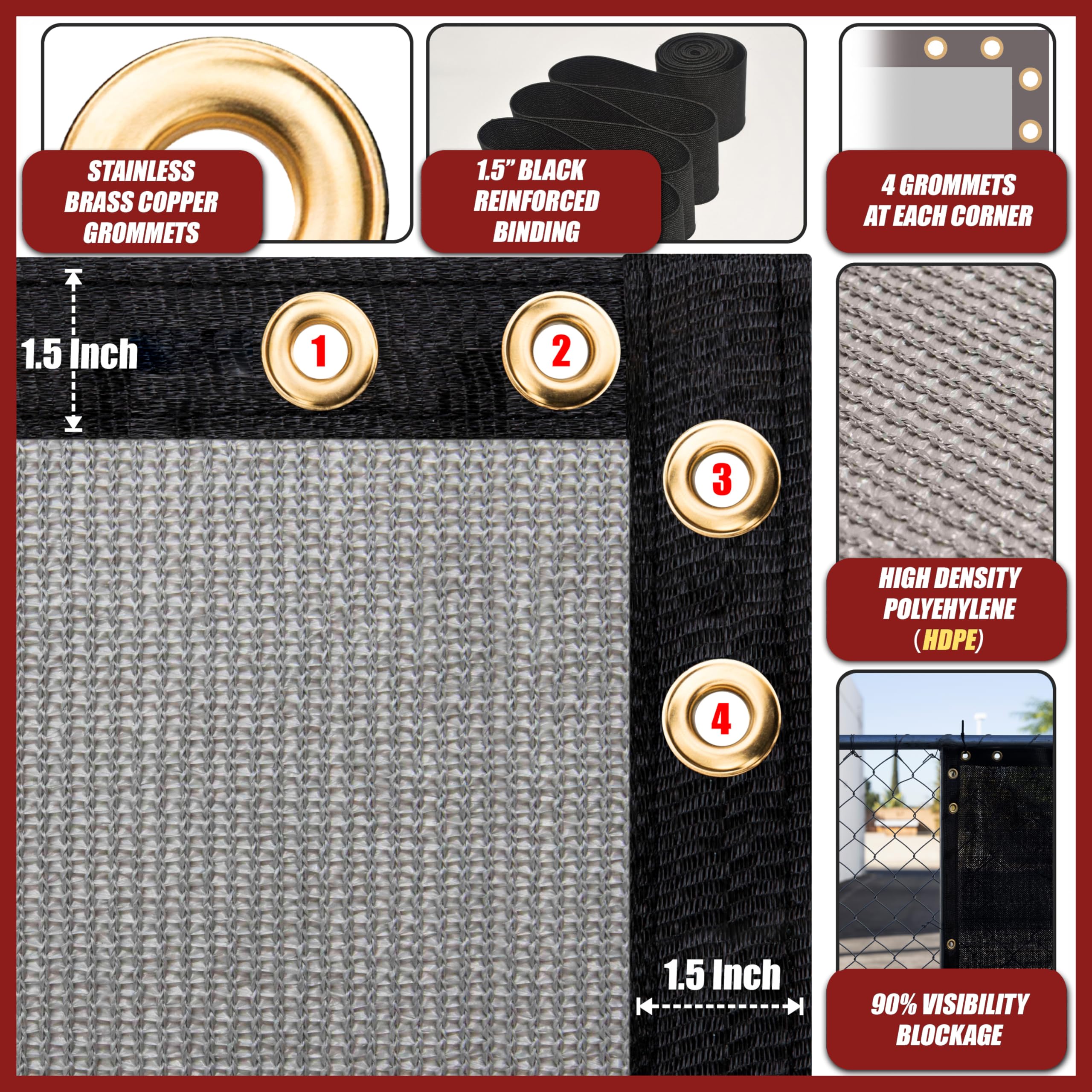 Amgo zip ties and hardware included making installation quick and simple