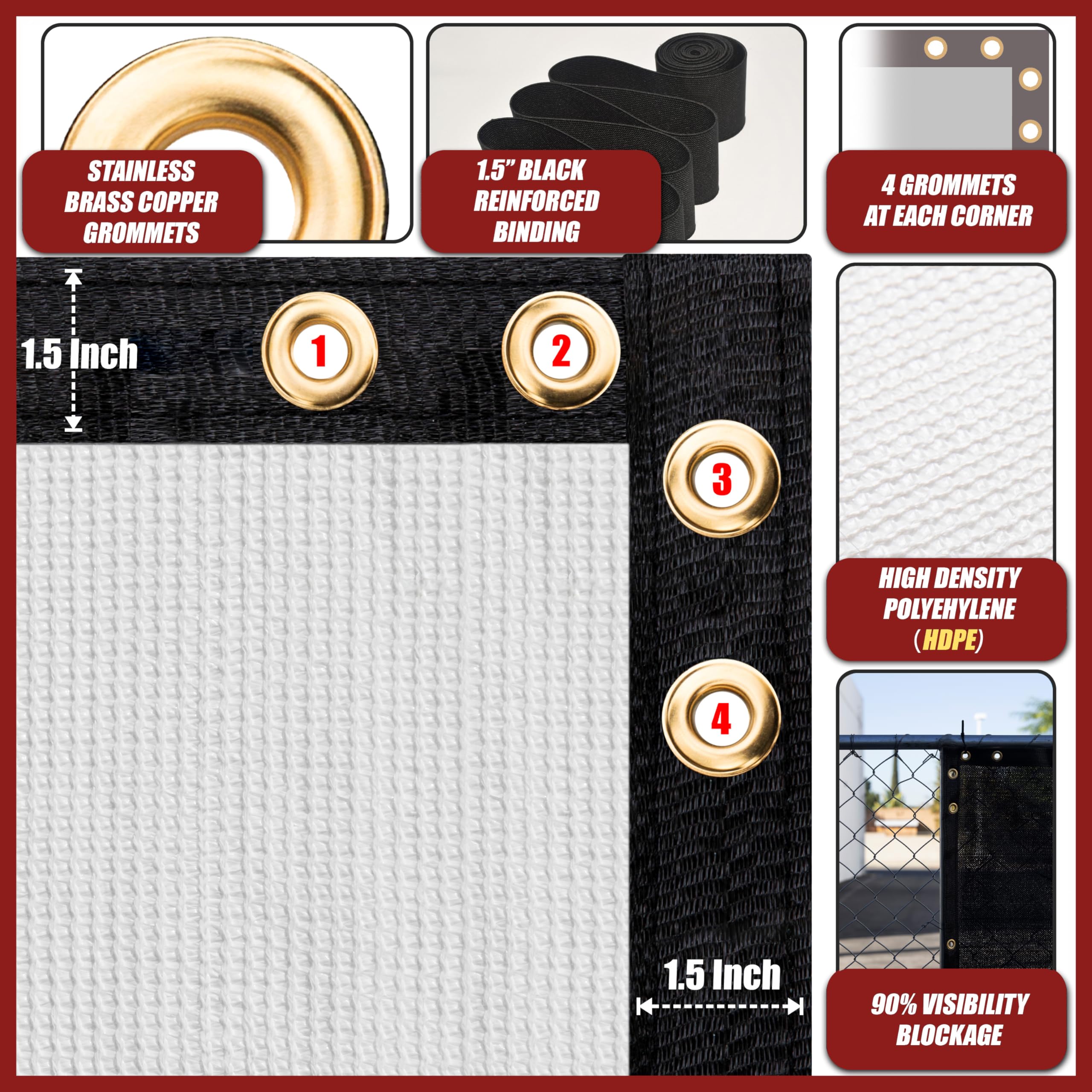 Amgo cable zip ties and included hardware for quick, secure installation