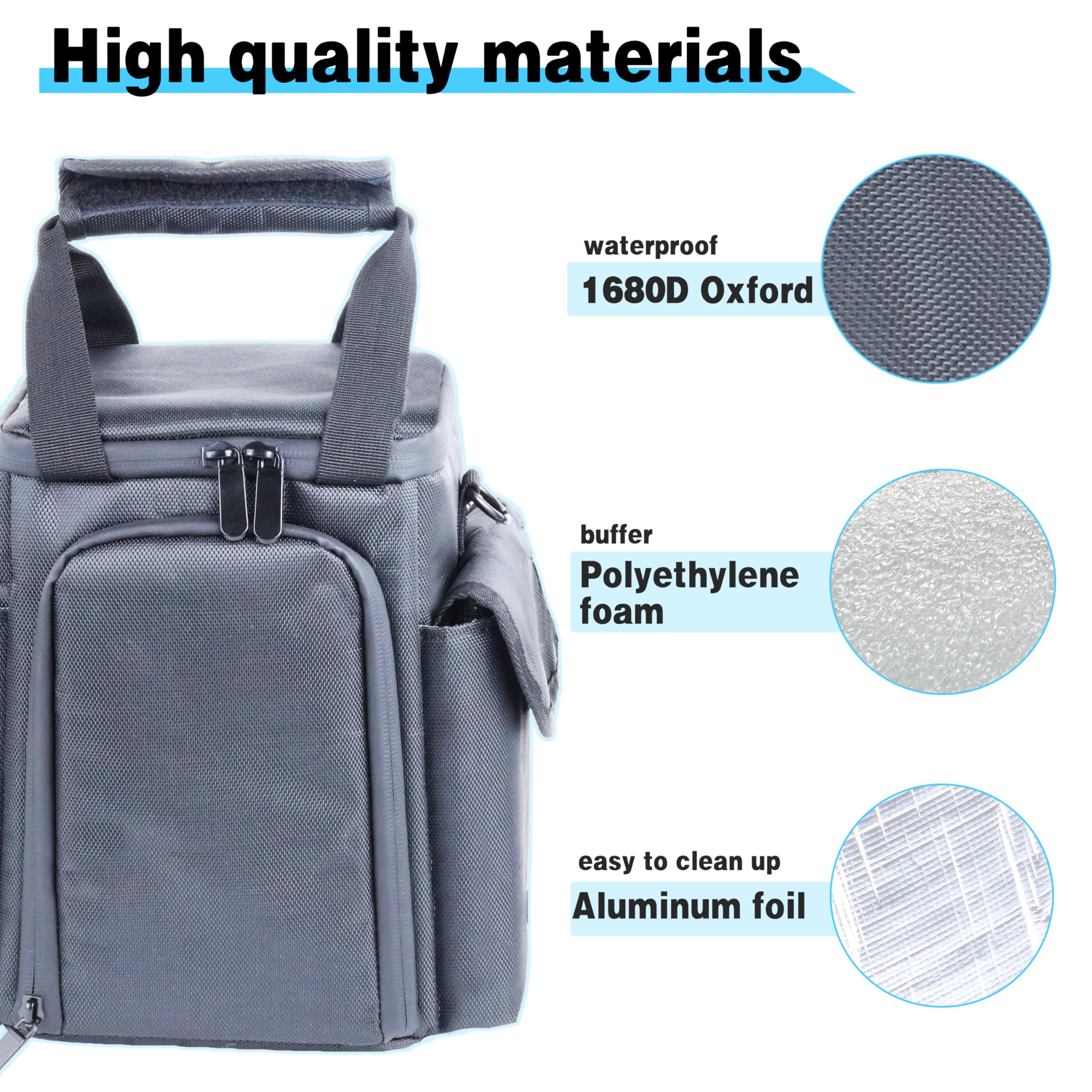 amiumuca interior shot showing pearl cotton and aluminum lining for protection