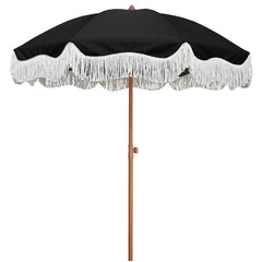 AMMSUN front view showing boho tassel canopy for stylish shade