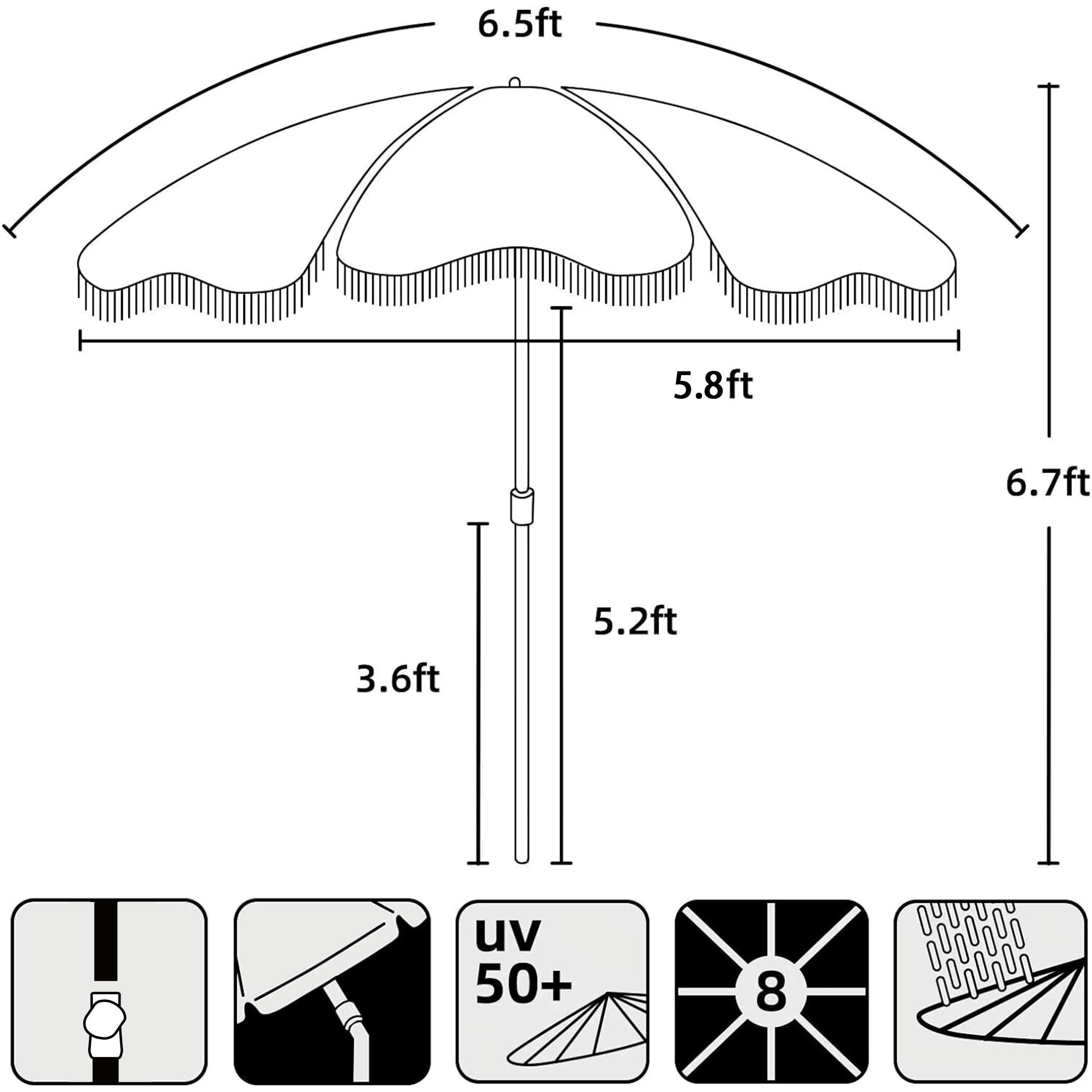 AMMSUN carry bag with disassembled pole showing portability advantage