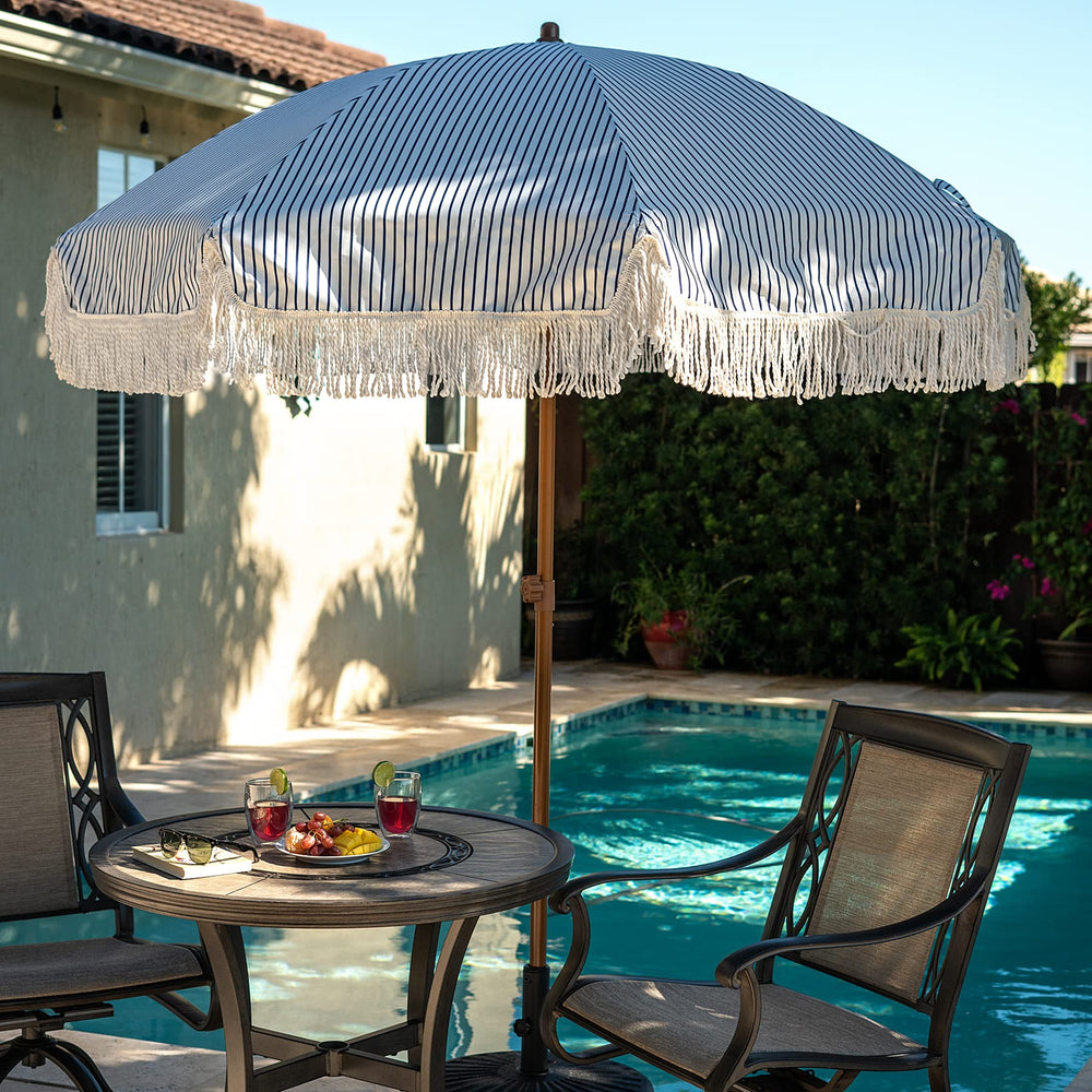 AMMSUN folded umbrella in storage bag for compact transport