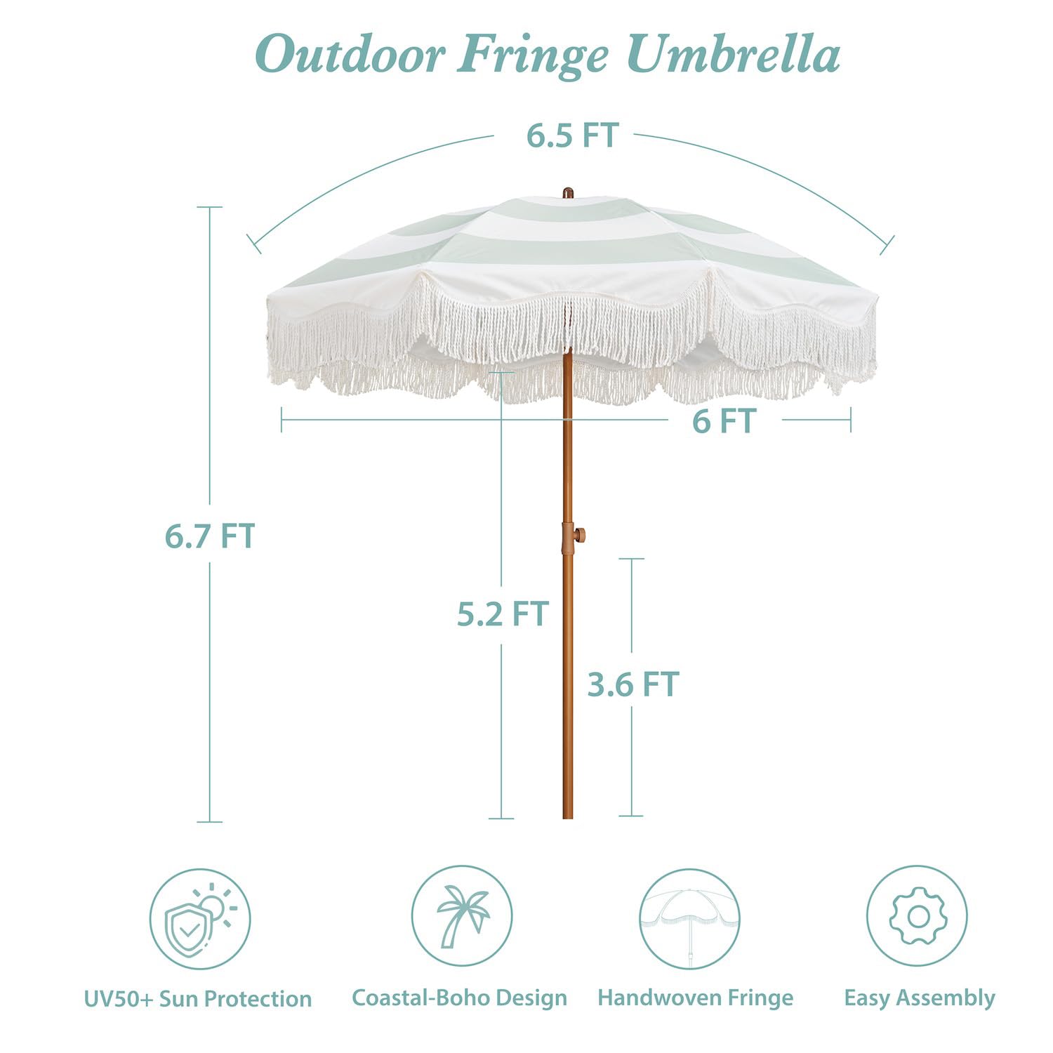 AMMSUN umbrella folded in carry bag showing lightweight travel convenience