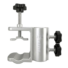 AMMSUN clamp holder front view showing durable aluminum and secure fit benefit