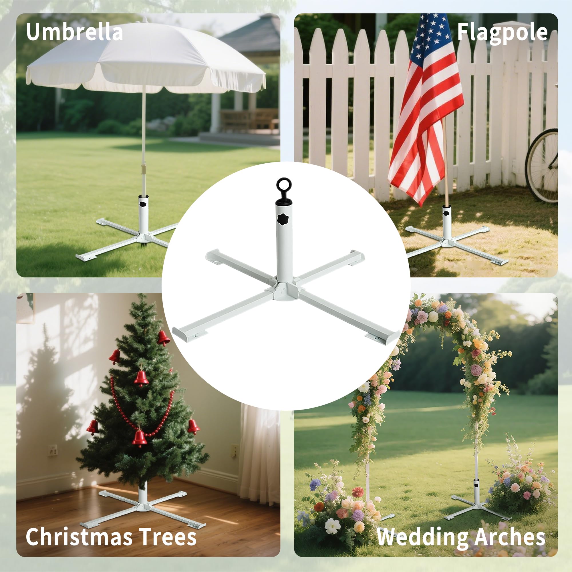 AMMSUN placed beside patio table matching outdoor decor and function