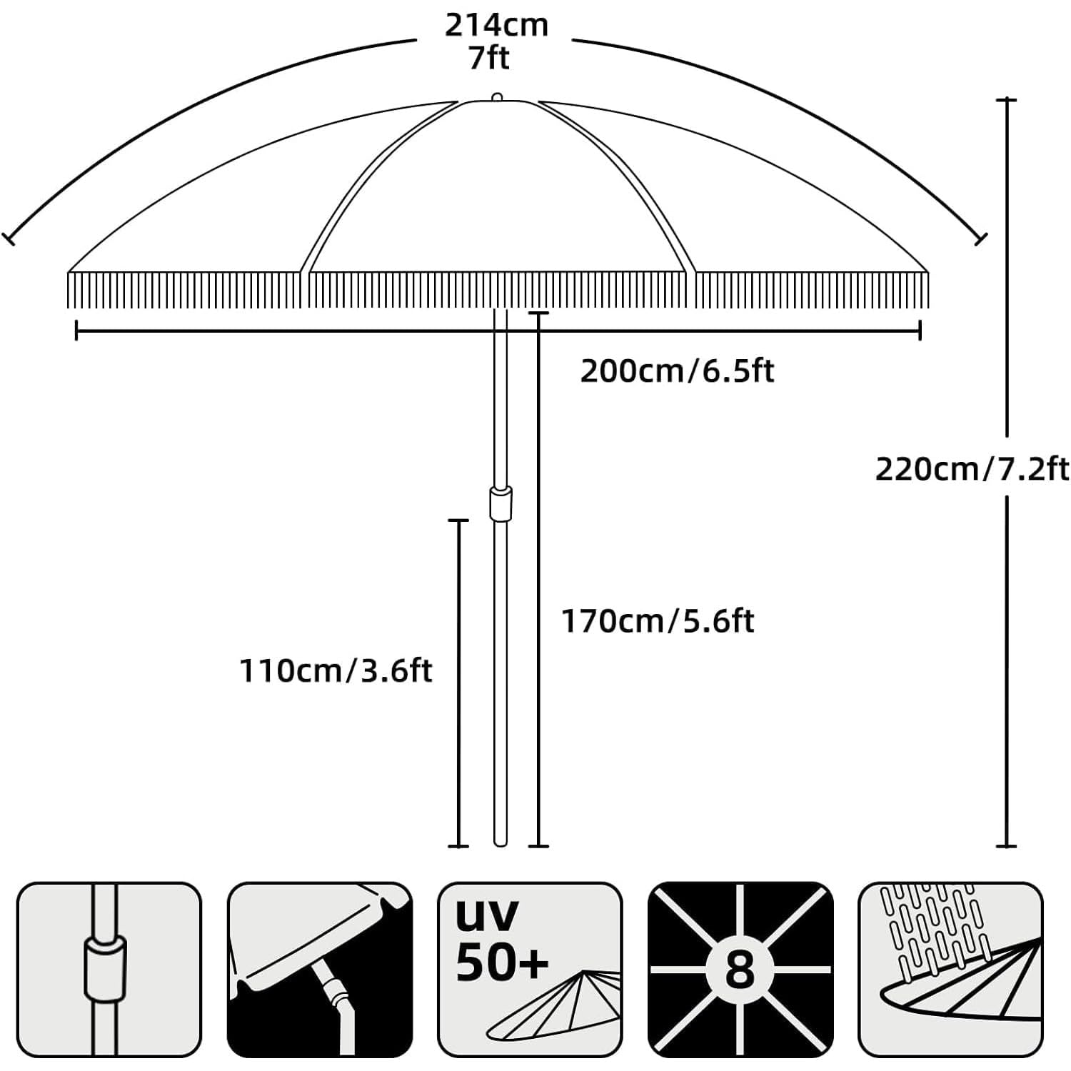 AMMSUN umbrella in patio setting creating comfortable outdoor lounging space