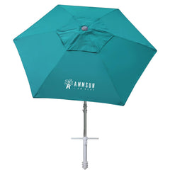 AMMSUN umbrella front view showing full 8ft canopy and shade benefit