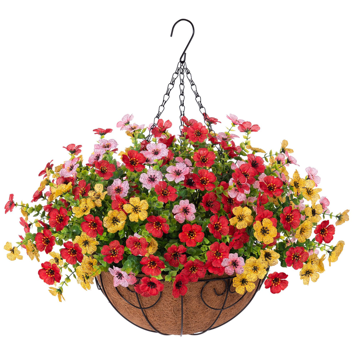 Ammyoo front view hanging basket adding curb appeal
