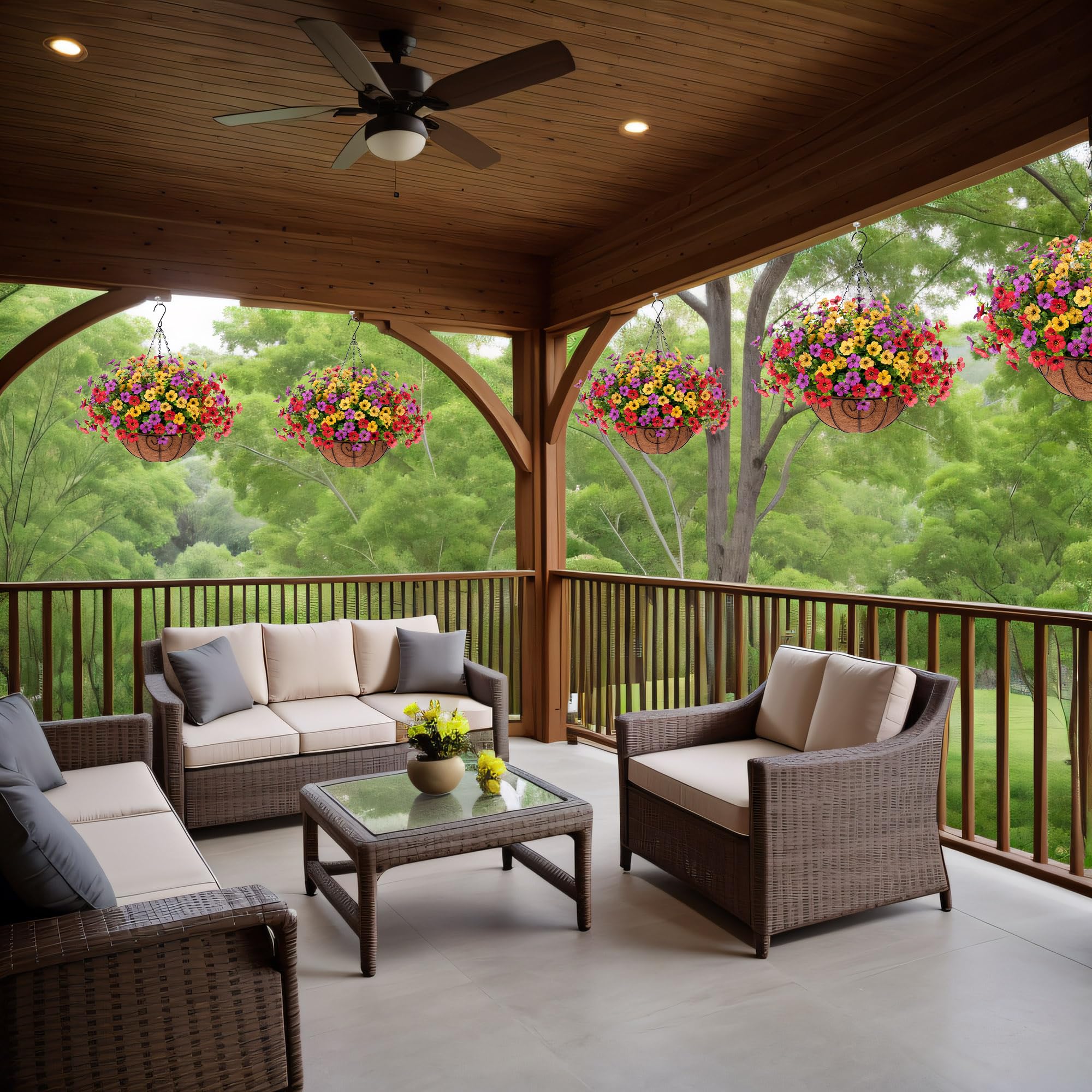 Ammyoo porch lifestyle display adding year-round color benefit