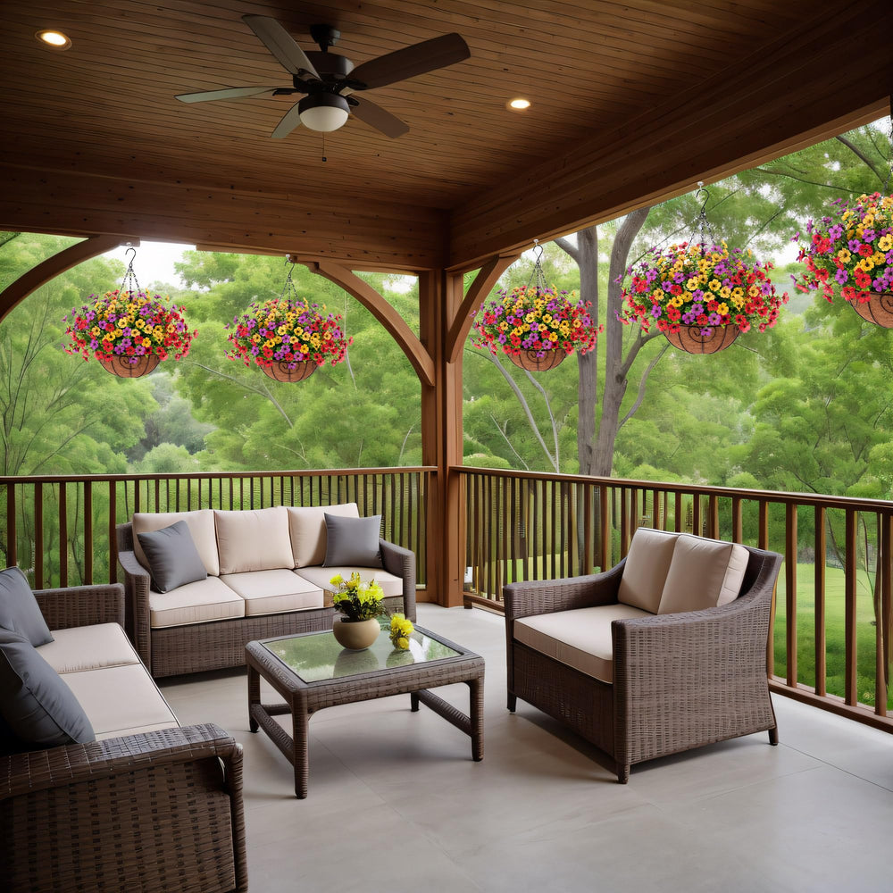 Ammyoo porch lifestyle display adding year-round color benefit