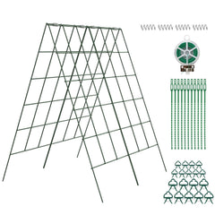 Amoskey front view A-frame trellis showing sturdy support and quick setup