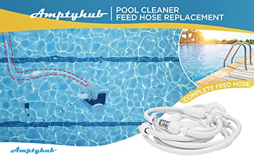 Amptyhub feed hose installed on a Polaris cleaner in-pool restoring movement