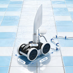 Amptyhub jet nozzle detail illustrating adjustable flow for targeted cleaning power