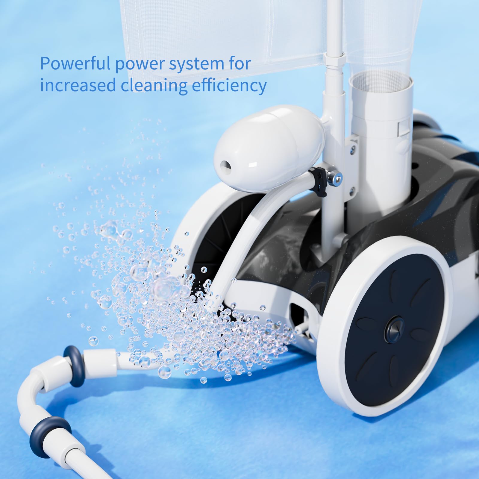 Amptyhub poolside setup near booster pump demonstrating ready-to-run convenience