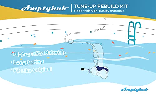 Amptyhub kit installed on Polaris cleaner in pool illustrating improved movement and cleaning