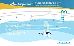Amptyhub kit installed on Polaris cleaner in pool illustrating improved movement and cleaning