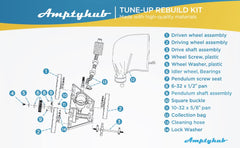 Amptyhub installed kit in pool demonstrating reliable cleaning benefit