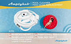 Amptyhub ball-bearing swivel and feed hose nuts assembly for smooth rotation