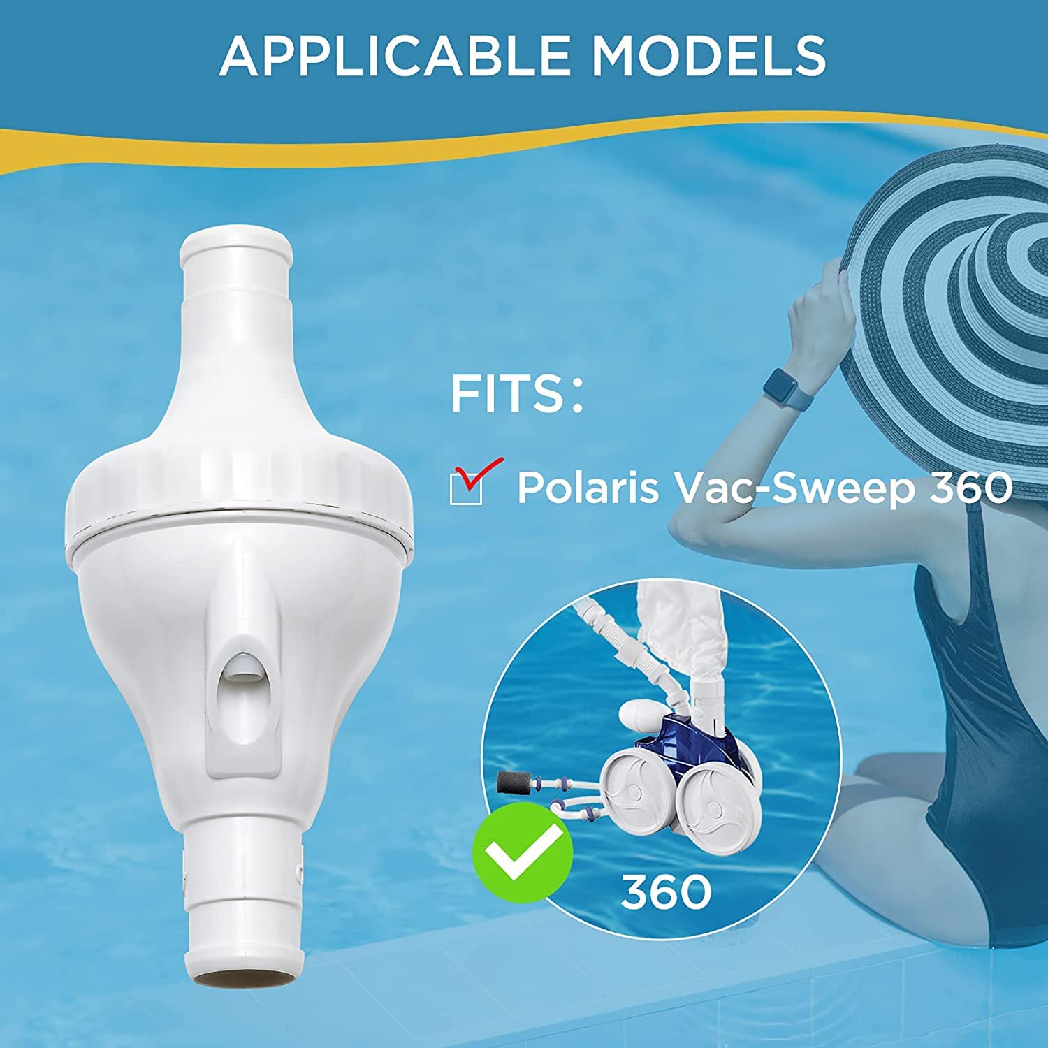 Amptyhub valve size scale comparison illustrating compact, serviceable replacement part