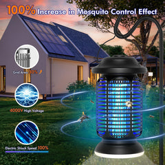 AMUFER in-use on patio at dusk demonstrating effective mosquito control for outdoor gatherings
