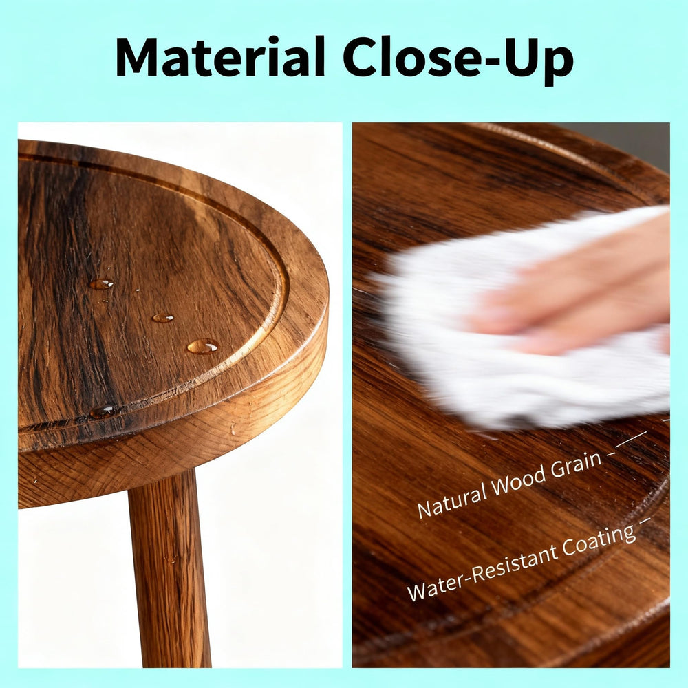AMVAQKER wood grain texture close-up highlighting natural sturdy construction