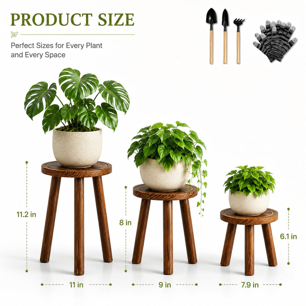 AMVAQKER top view of single stand holding a 6–12 inch pot for stable support