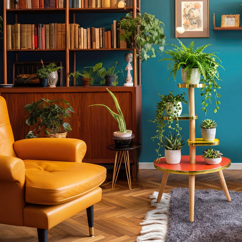 Amyhill on balcony with potted plants demonstrating space-saving outdoor display benefit