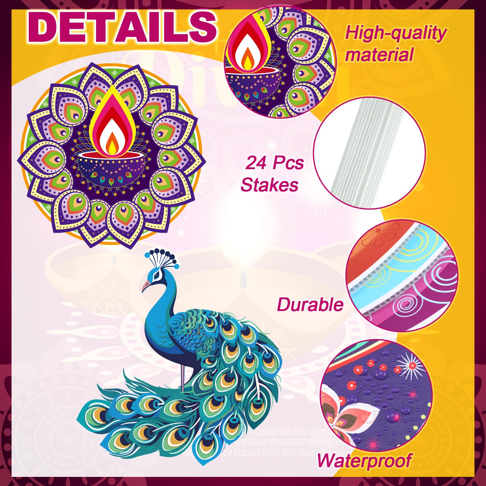 Amyhill detailed pattern shot showing vivid colors and festival motifs