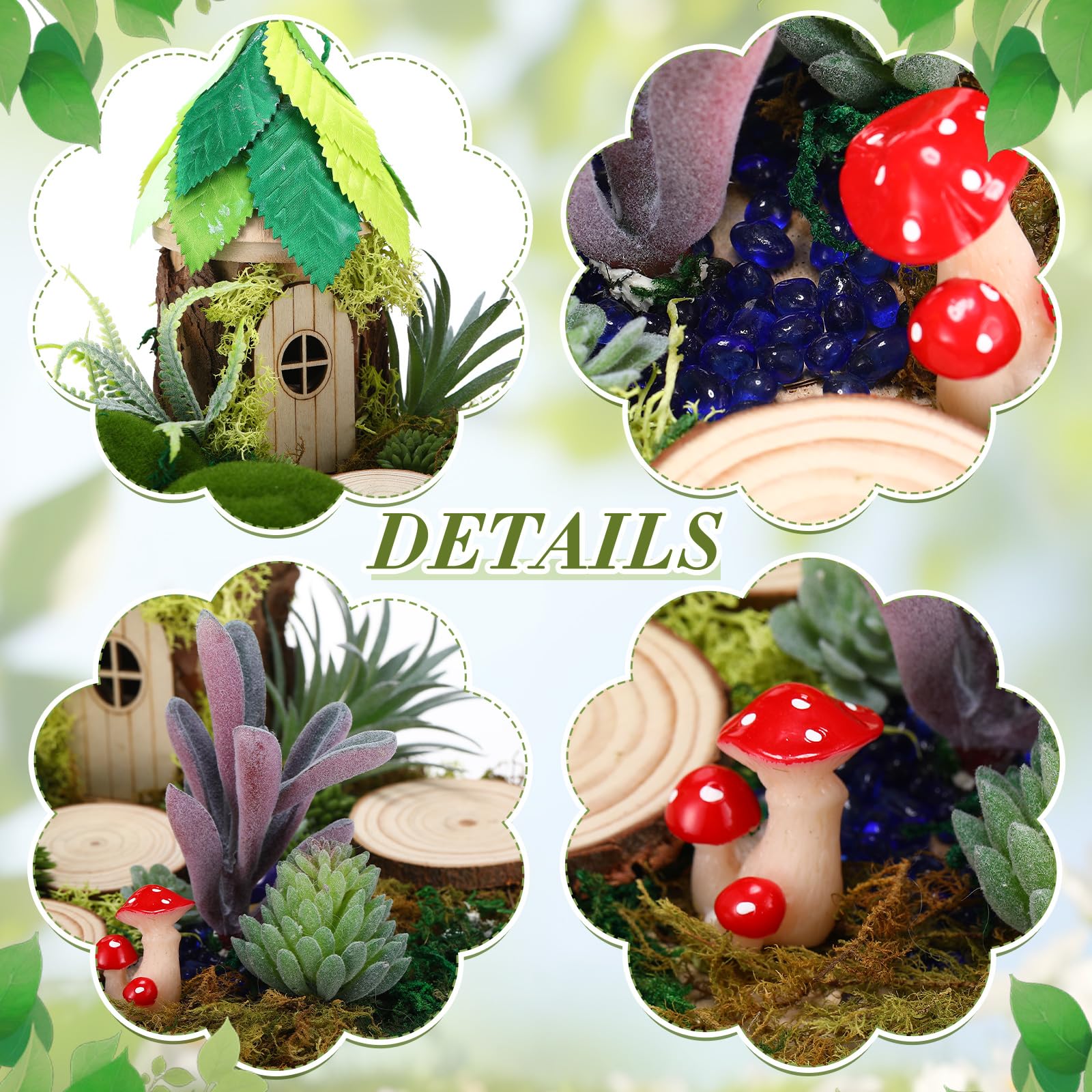 Amyhill glass pebbles and bark texture offering natural realism
