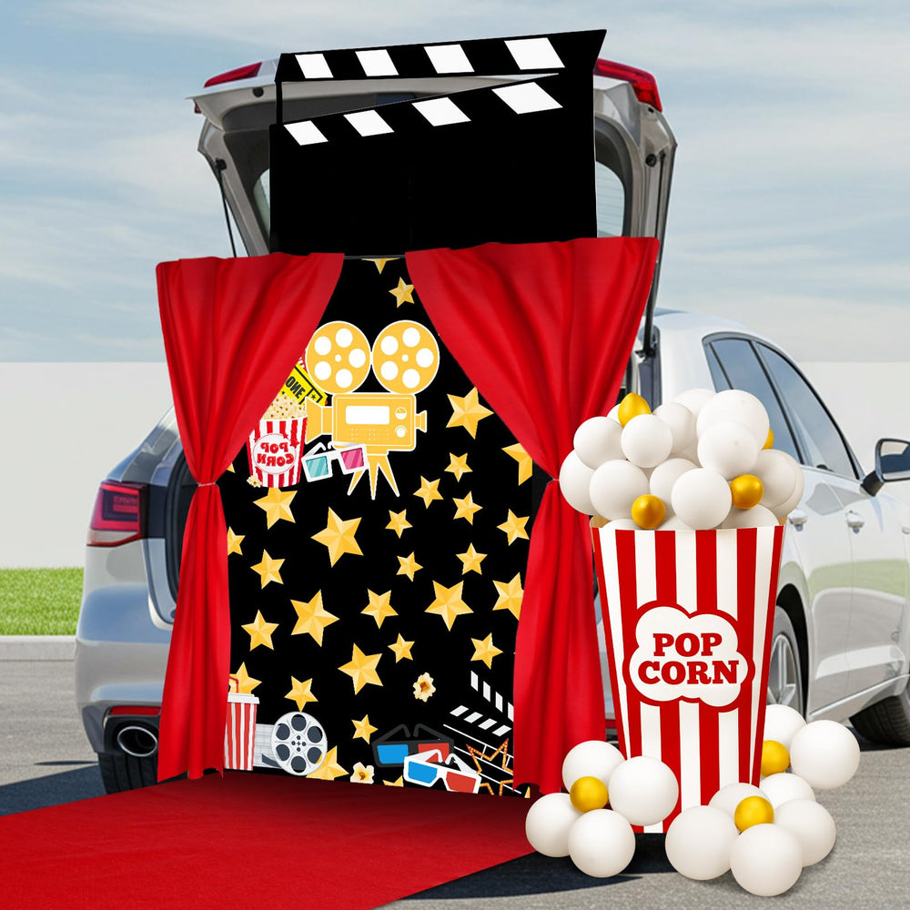 Amyhill family enjoying decorated trunk, inviting Halloween memories