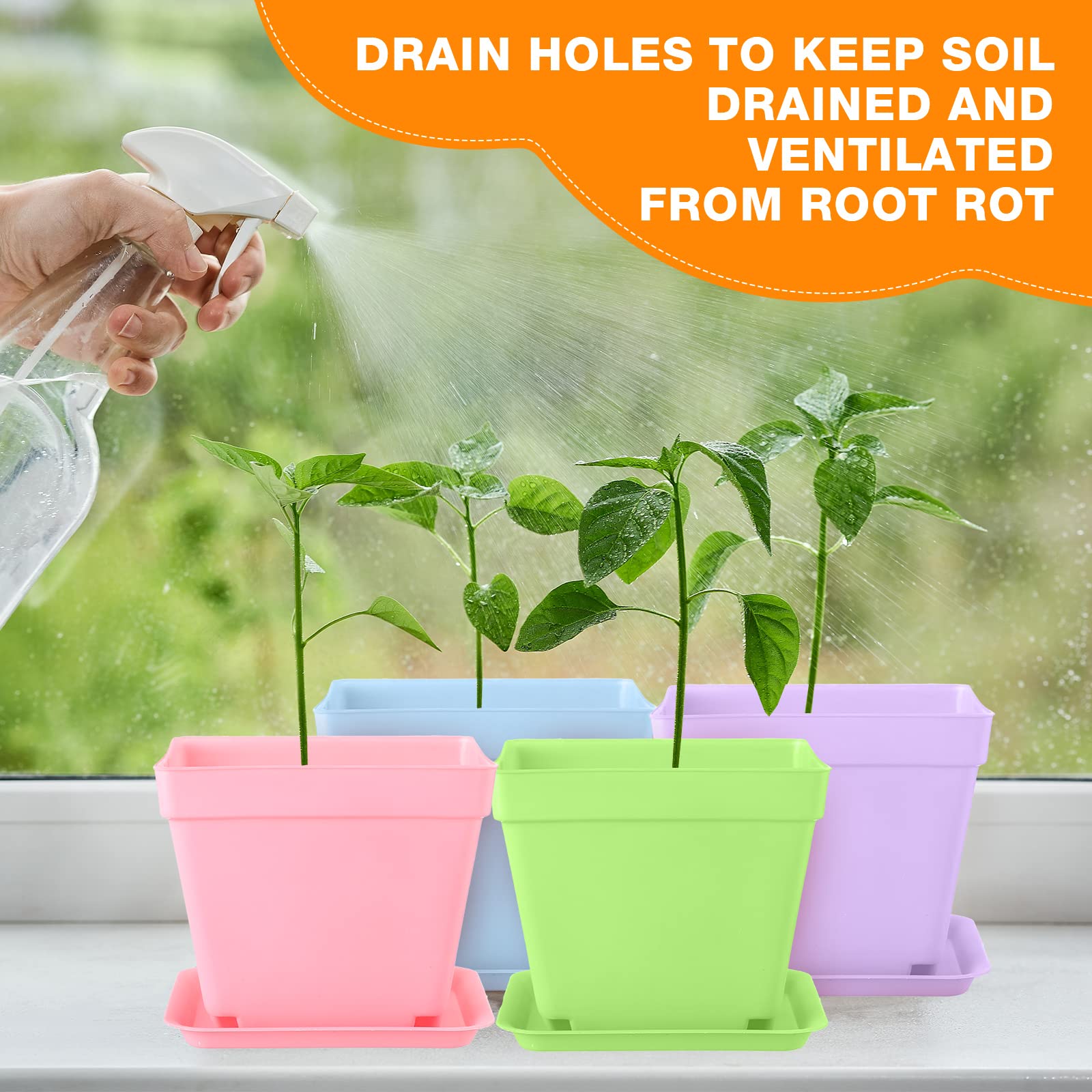 Amyhill pot held in hand for size comparison showing 4-inch portability and ease