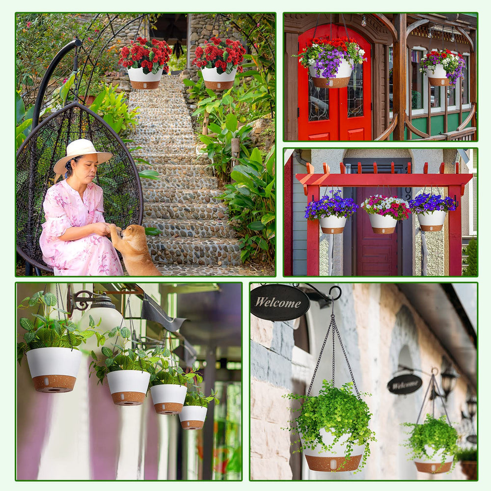 Amyhill six-pack display arranged on porch illustrating coordinated set for consistent decor benefit
