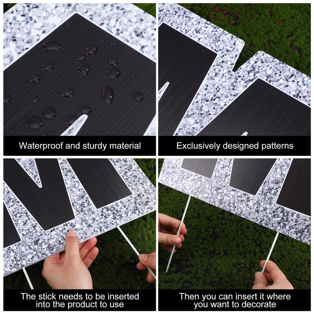 Amyhill image of included stakes and assembly detail showing easy tool-free installation benefit