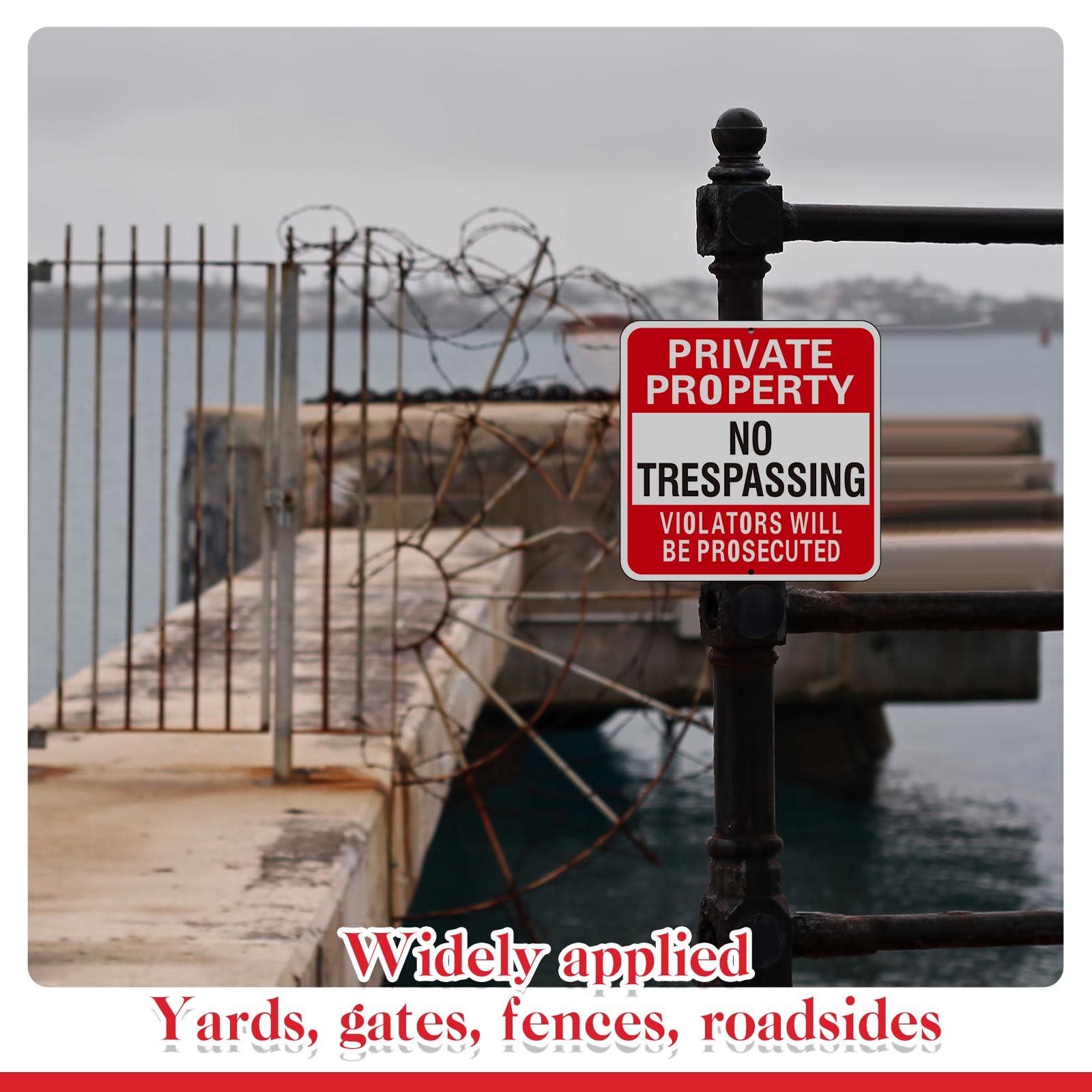 Amylove sign in yard setting communicating private property with impact