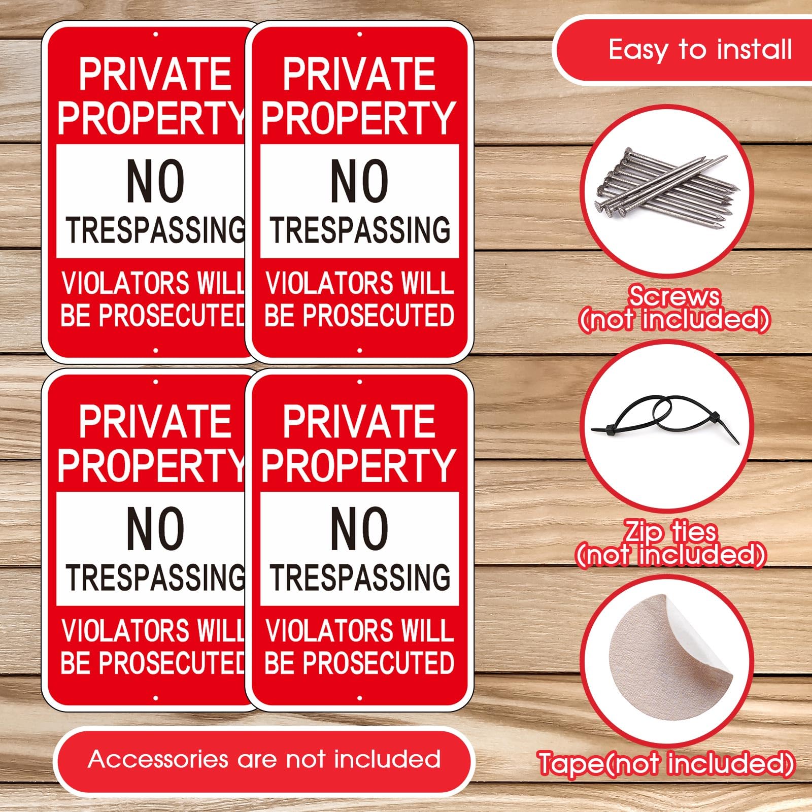 Amylove sign mounted on wooden fence illustrating easy installation and visibility