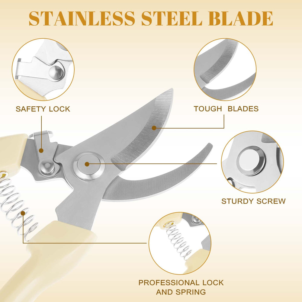 Amylove straight blade close-up showing sharp edge for clean stem cuts
