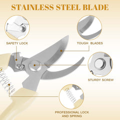 Amylove straight blade close-up showing sharp edge for clean stem cuts