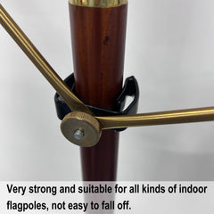 AMZFLAG close-up of black mounting clip and swivel end clip for easy installation