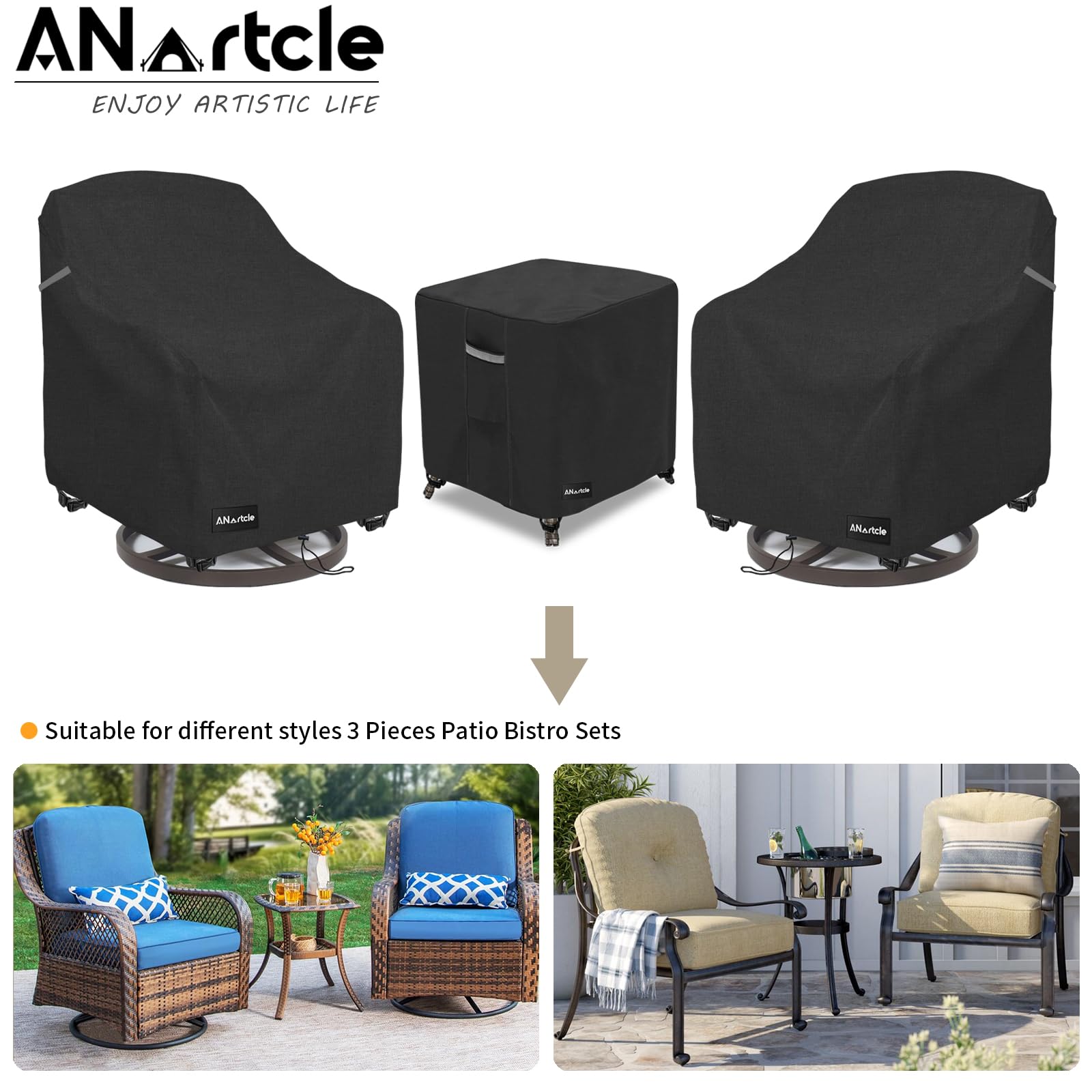 ANartcle padded handle on cover for easier installation and removal