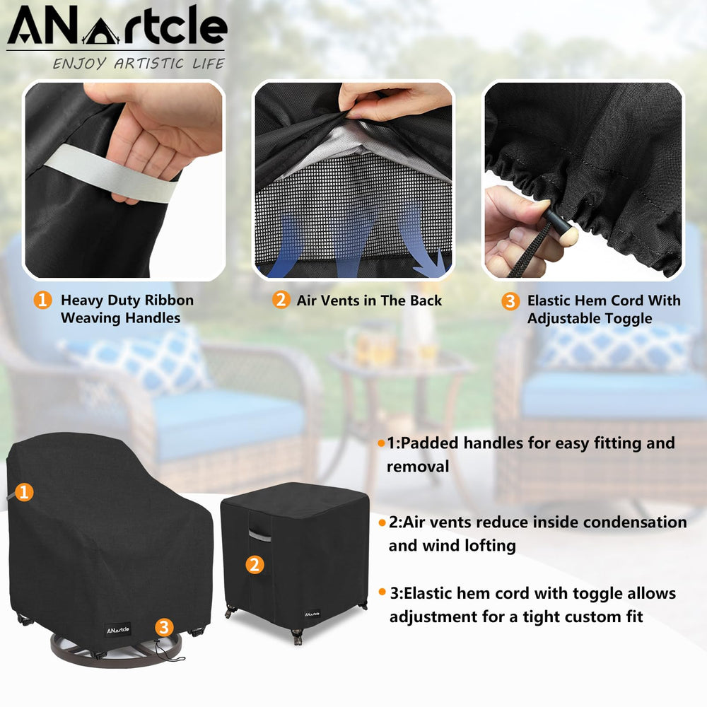 ANartcle elastic hem and strap closure securing covers in windy conditions