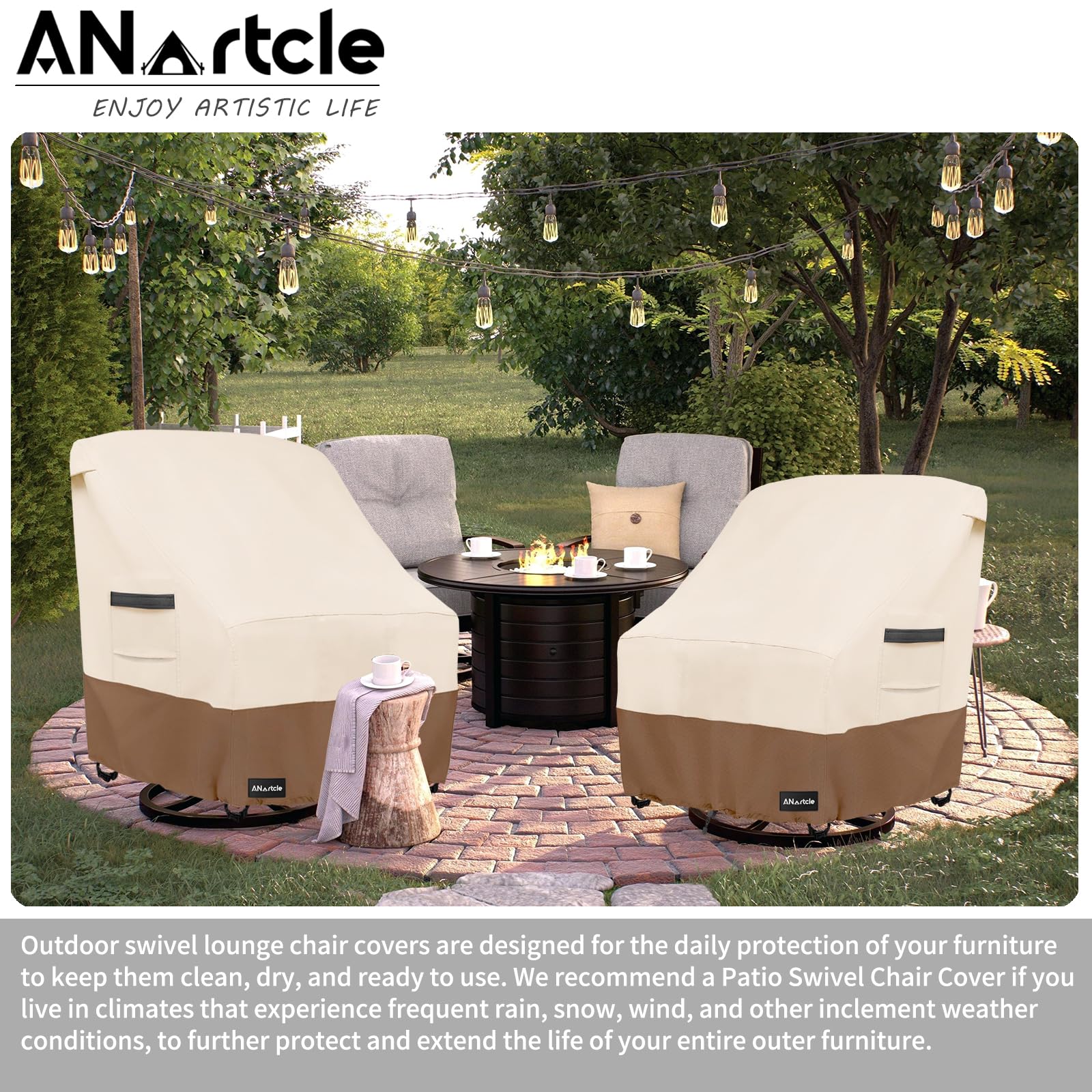 ANartcle elastic hem cord detail ensuring snug, custom-like fit around base