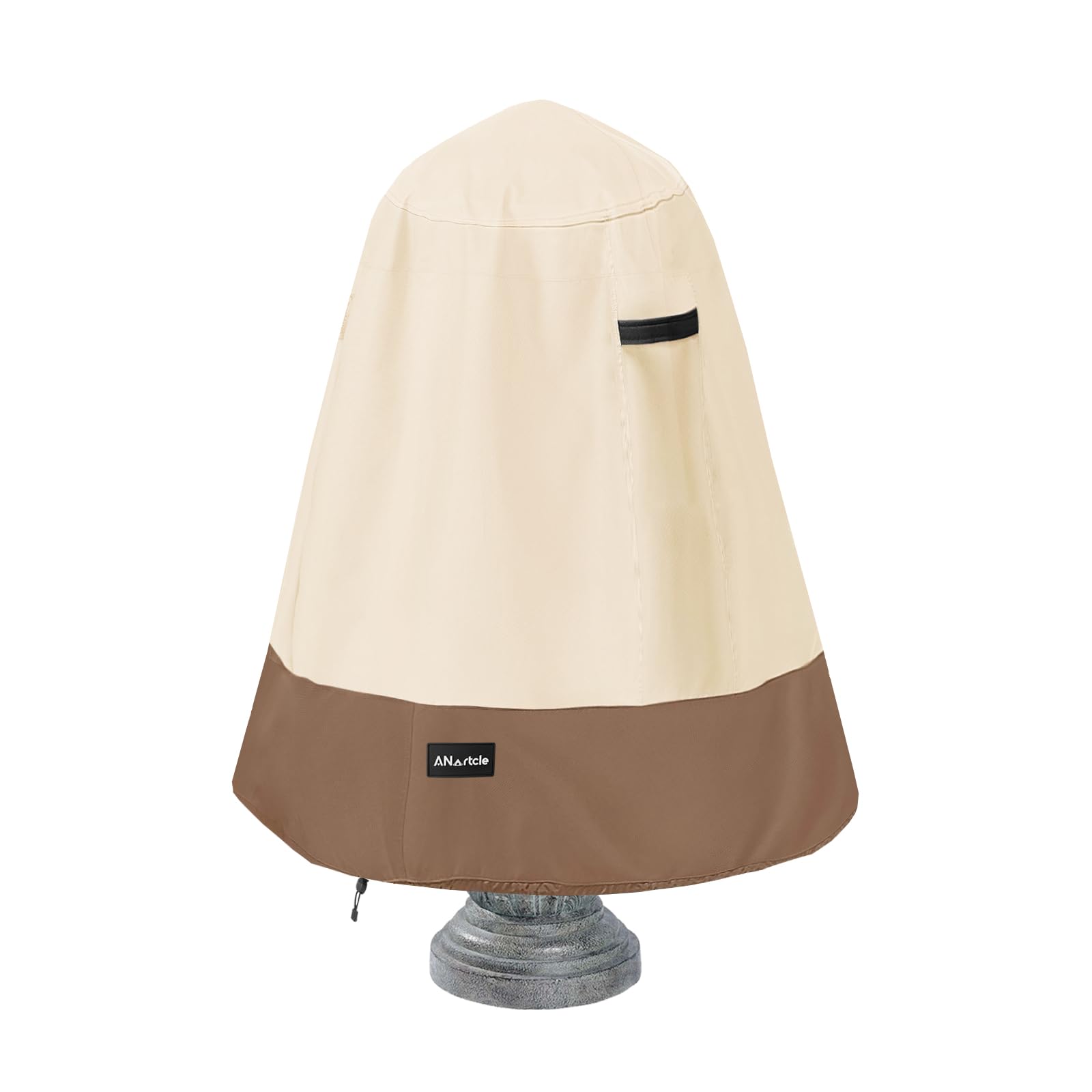 ANartcle cover folded compactly for off-season storage and easy handling