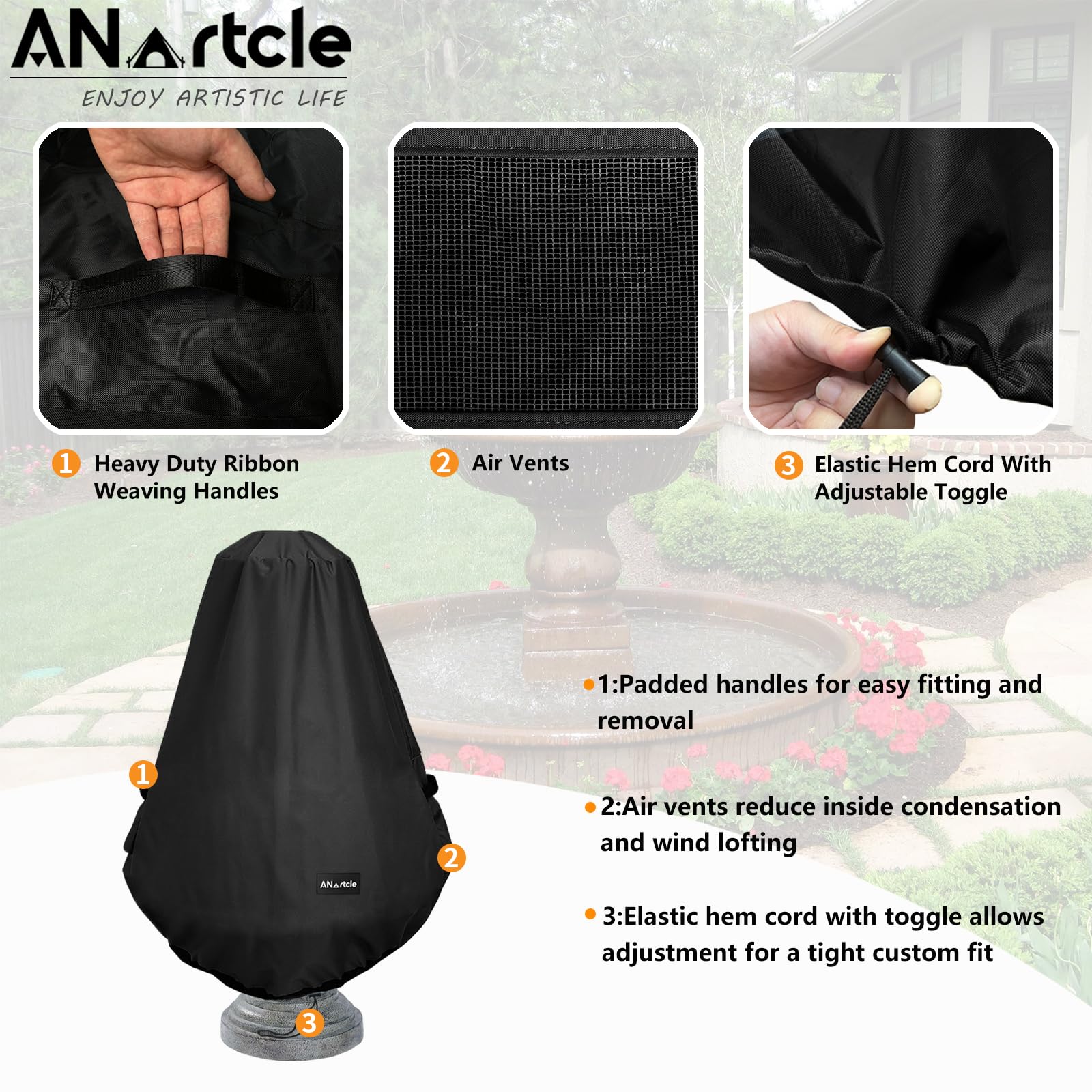 ANartcle padded handle detail for easier fitting and removal