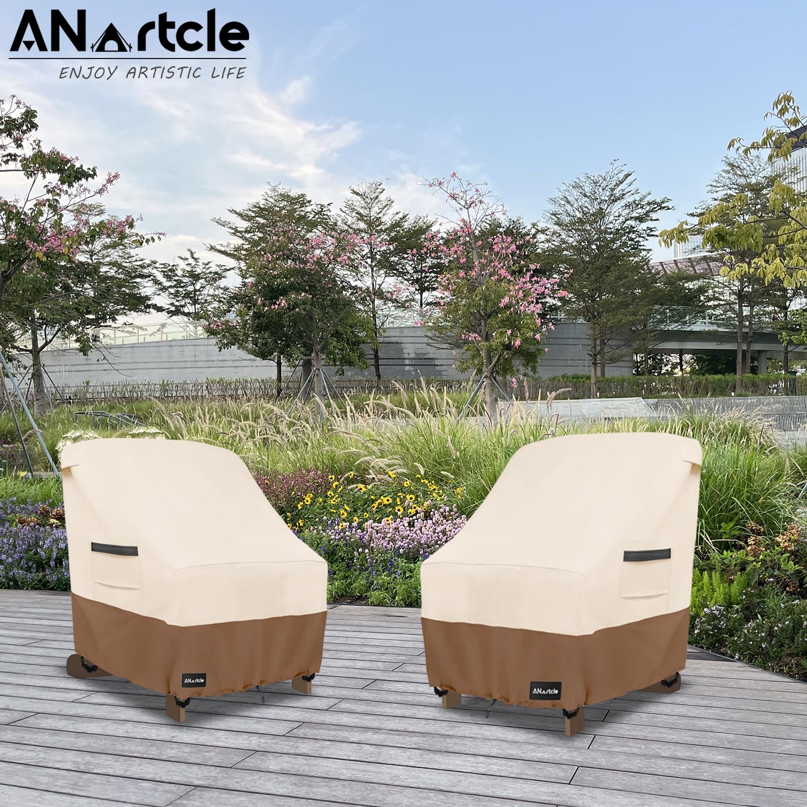 ANartcle padded handle being used for easy fitting and removal of cover