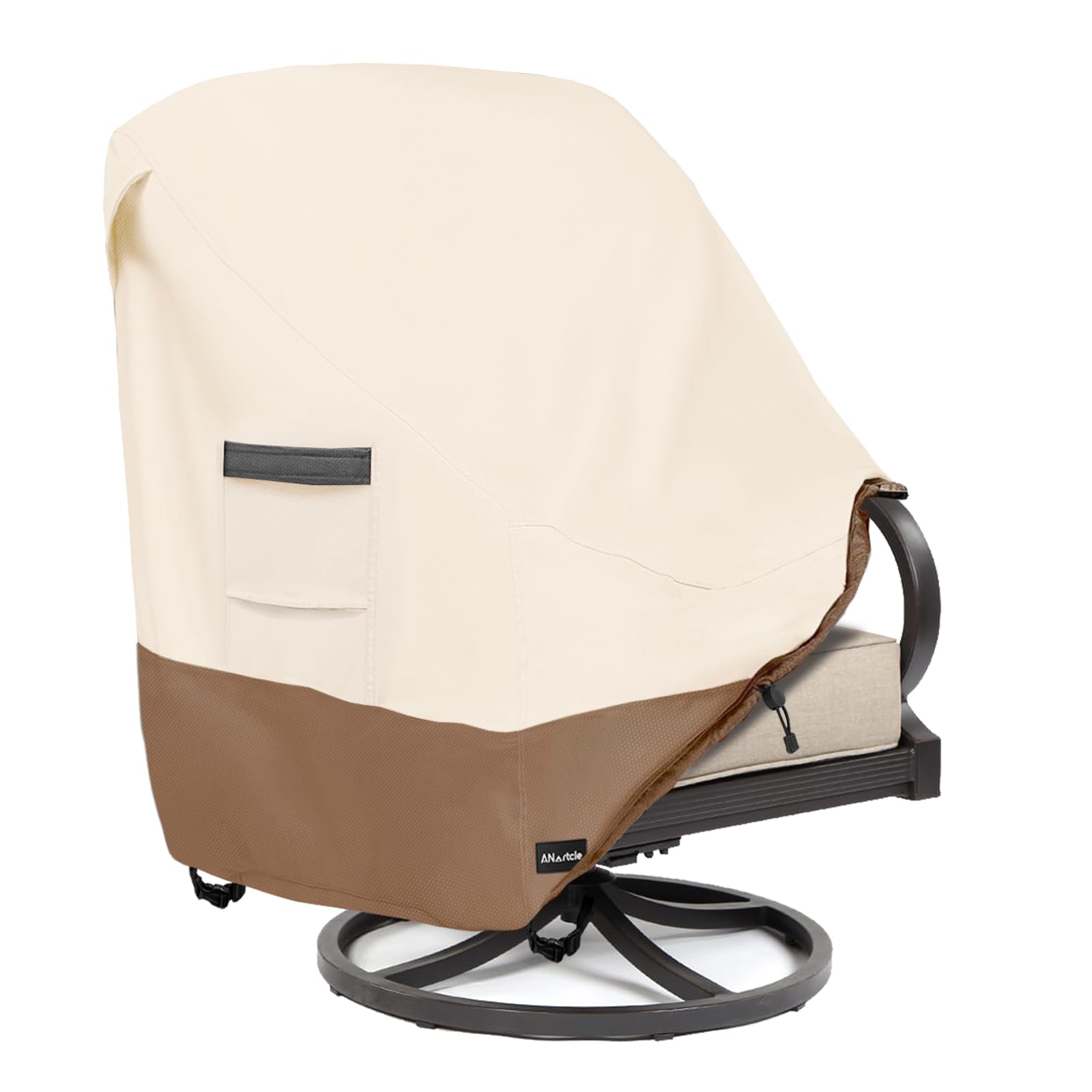 ANartcle front view of patio chair cover protecting furniture from weather