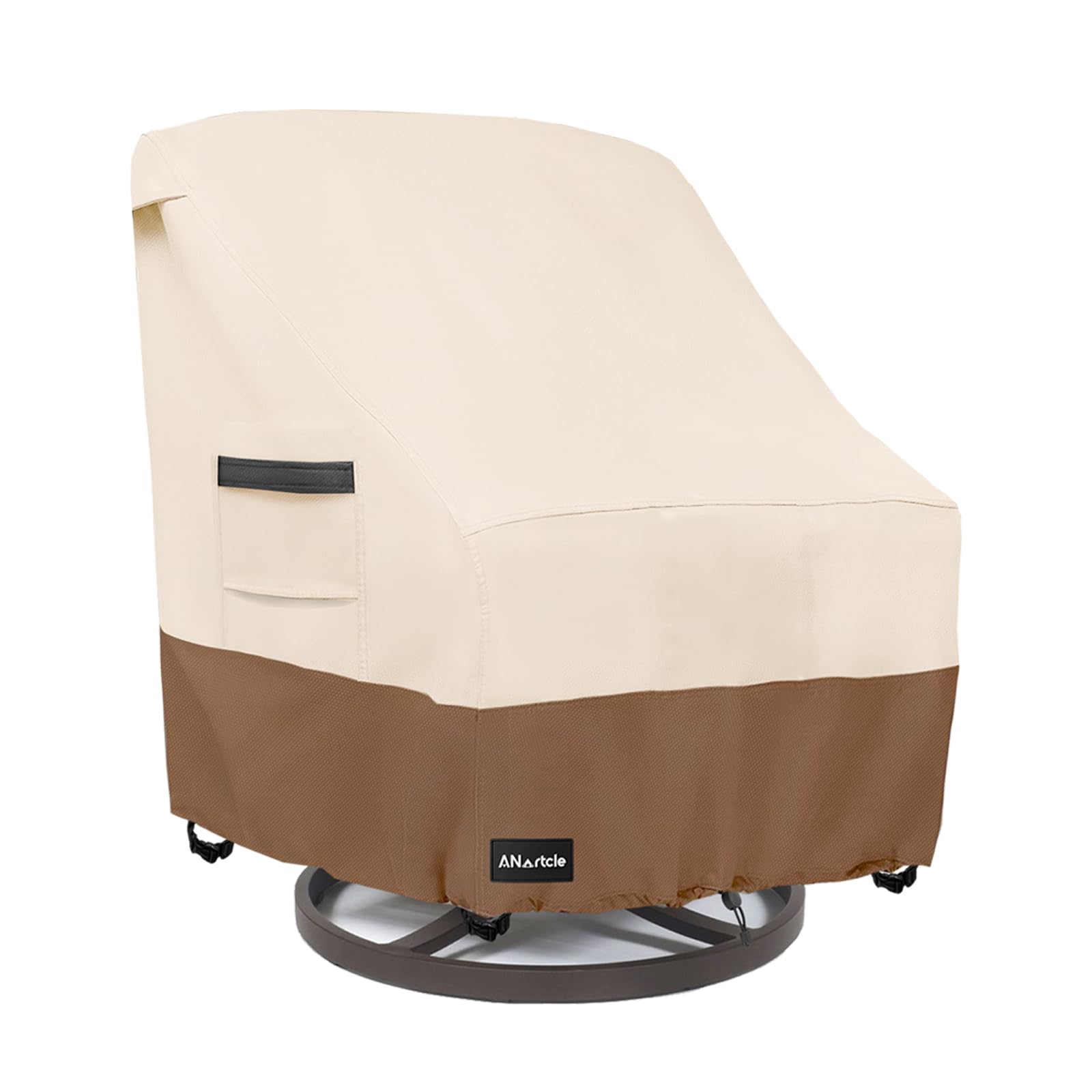 ANartcle size comparison with chair showing proper cover fit