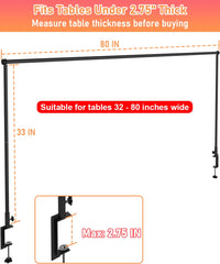 AnBaiMei clamp close-up showing extended lip and screw, improves tabletop grip