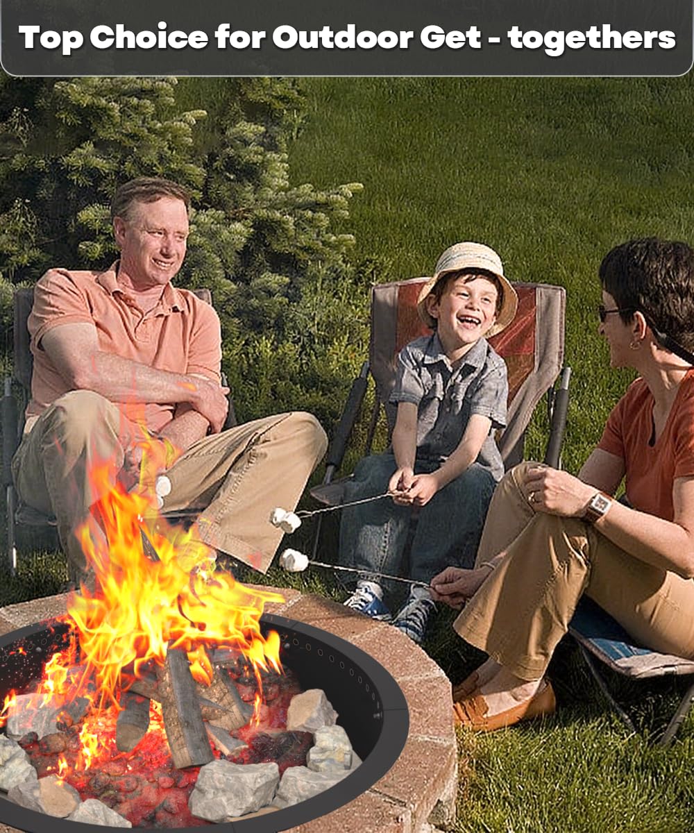 AnBaiMei fire pit in use at evening gathering creating cozy ambiance