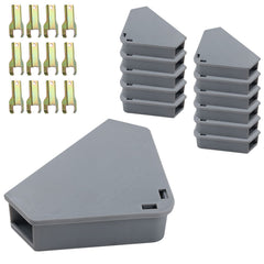 Anblak front view of 12-pack mouse stations showing neat arrangement and quick installation benefit