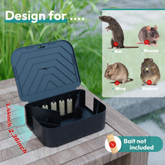 Anblak interior showing bait tray area to hold bait blocks or small traps safely